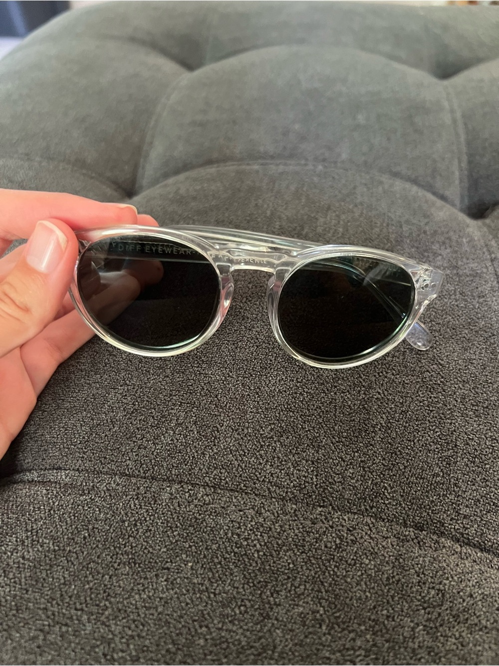 DIFF Eyewear Cody Clear Crystal Sunglasses